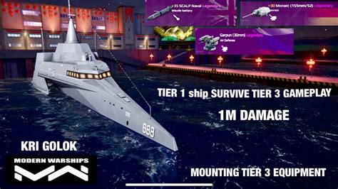 MODERN WARSHIPS KRI GOLOK TIER1 SHIP SURVIVE TIER 3 LOBBY YouTube