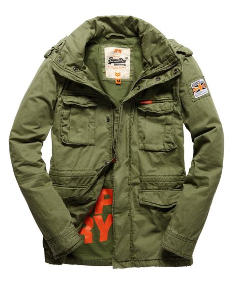 Mens Rookie Military Jacket In Duty Green Superdry Ca En