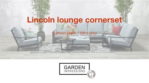 Garden Impressions Lincoln Loungeset Delig Carbon Black Mint Grey