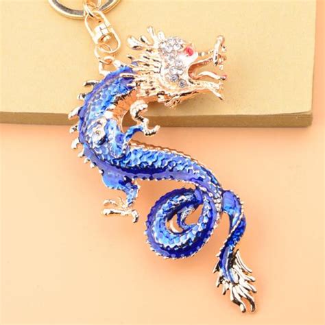 Cheap 3D Cartoon 2024 Year Of Dragon Pendant Dragon Keychain With