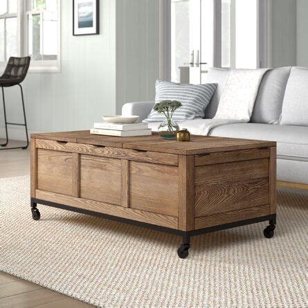 Wystfield Coffee Table With Lift Top White Brown Ohmit Vold