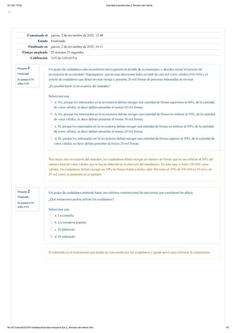 Actividad evaluativa Eje 2 Revisión del intento 1 Pregunta 1