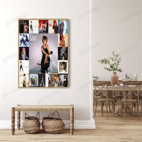 Tina Turner American Single Album Covers Portrait Canvas – Printitize