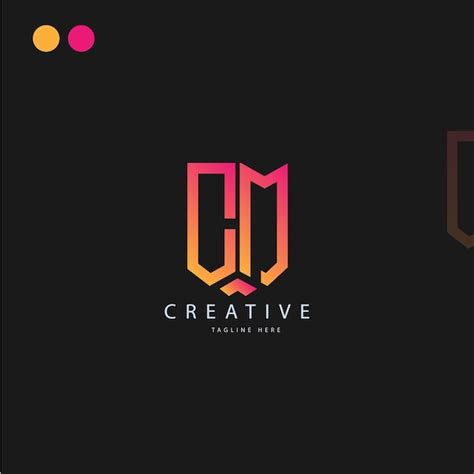 Premium Vector Modern Monogram Initial Letter Cm Logo Template