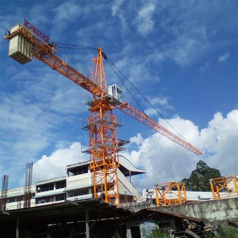 Tower Crane 60m Work Radius Max Load Capacity 6 Ton Stationary Type