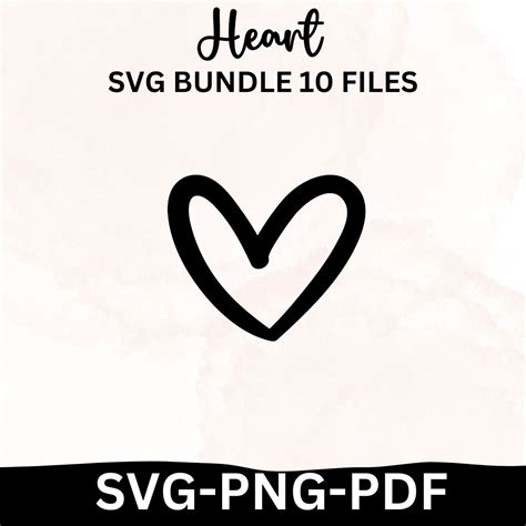 Heart Svg Bundle Heart Svg Hand Drawn Heart Svg Open Heart Etsy