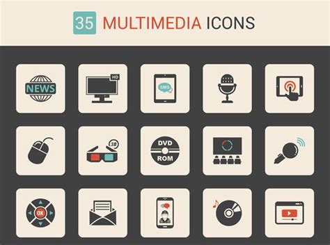 Multimedia Icon At Vectorified Collection Of Multimedia Icon Free