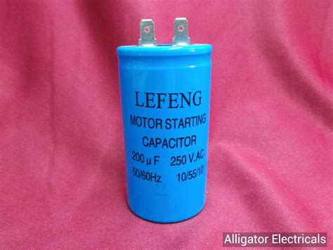 Motor Starting Capacitor 200µF,250VAC | Alligator Electricals