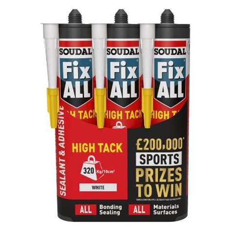 Fix All High Tack White 290ml Pack Of 3