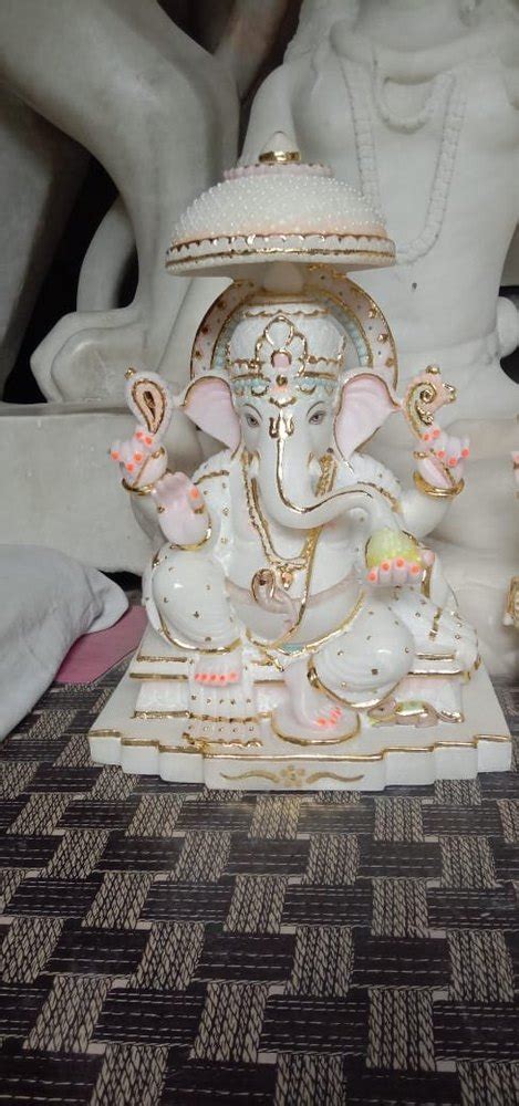 Multicolor Marble Ganesh Statue Packaging Type Wooden Box Size