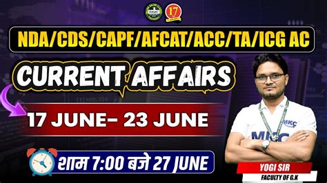 June June Complete Current Affair Nda Cds Afcat Capf Current