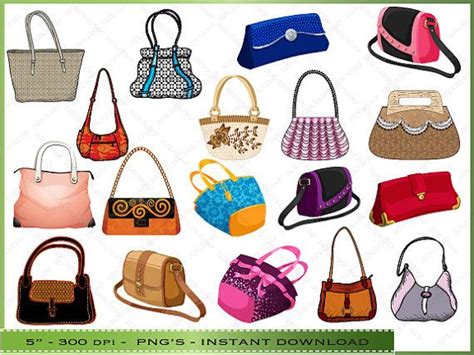 Handbag Clipart Clip Art Of Digital Handbags By Digitalfileshop 5