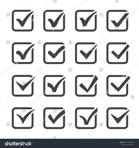 Set Checkbox Icons 库存矢量图（免版税）1289788600 Shutterstock