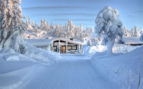 heavy snow hdr-Winter landscape desktop Wallpapers Preview