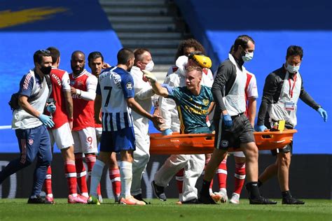 Brighton 2-1 Arsenal: Bernd Leno suffers horror injury as Neal Maupay ...