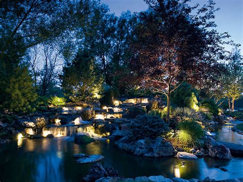 Освещение пруда