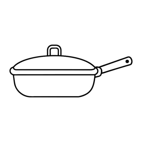 Premium Vector Roasting Pan Line Art Victor Design Silhouette