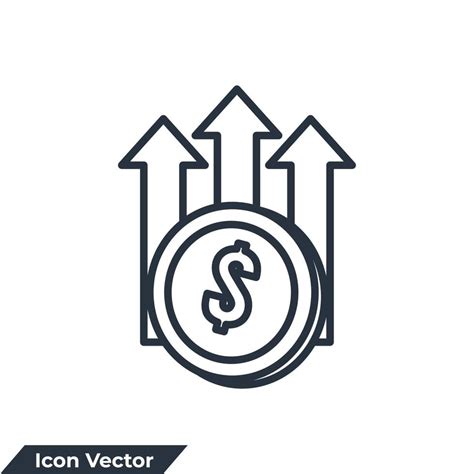 Profit Icon Logo Vector Illustration Income Growth Symbol Template For