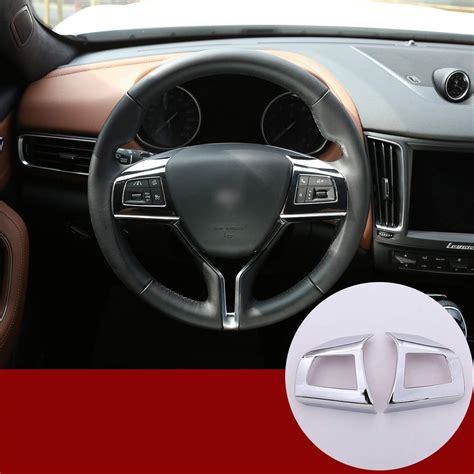 Amazon Abs Chrome Car Steering Wheel Button Frame Sticker Pcs For