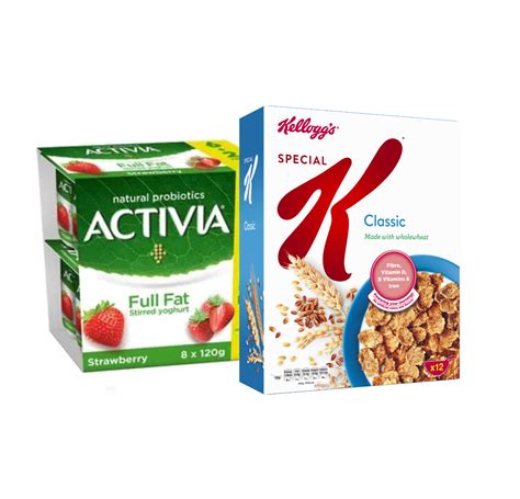 Buy Activia Strawberry Fruit Yoghurt 8x120g Kellogg S Special K