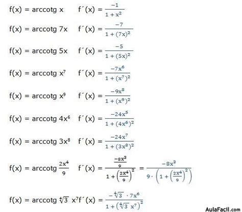 Derivadas Trigonom Tricas Inversas Derivada De La Arcotangente