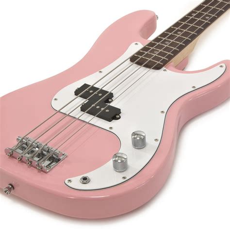 La Bass Guitar By Gear4music Pink Nearly New At Gear4music