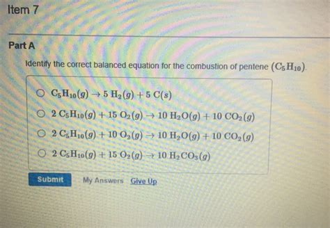 Solved Item Part A Identify The Correct Balanced Equation Chegg