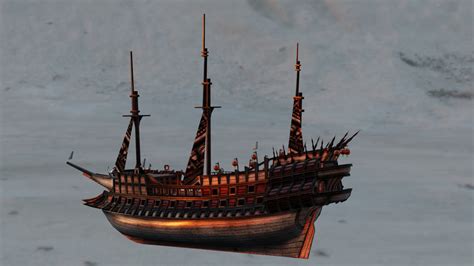 Artstation Pirate Ship Game Ready Low Poly Game Assets