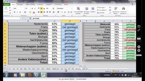 Excel Voorwaardelijke Opmaak Deel 5 Basis YouTube