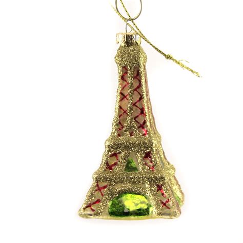 Holiday Ornament I Dream Of Paris Glass Christmas Eiffel Tower Lc8327