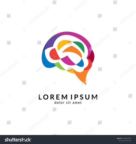 Brain Logo Vector Suitable Creativity Learning Stock Vector Royalty