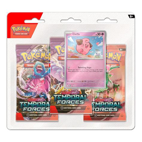 Pokémon Tcg Scarlet And Violet Temporal Forces 3 Pack Booster Display