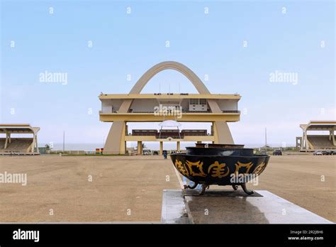 Black Star Square With Independence Arch In Accra In The Greater Accra