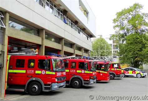 london fire brigade     paddington  summer  uk