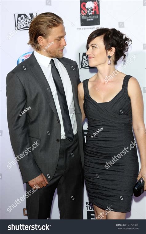 Charlie Hunnam Maggie Siff Sons Anarchy Stock Photo 153755384