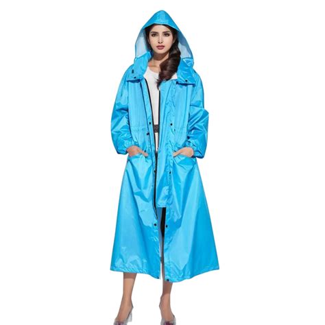 YUHAOTIN Rain Poncho Womens Rain Jacket with Hood Lightweight Long Sleeve Windbreaker Zip up ...