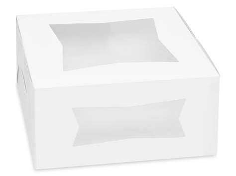 Window Cake Boxes 10 X 10 X 5 White S 12967 Uline