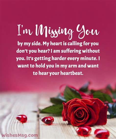 Romantic Emotional I Miss You Messages For Him Wishesmsg