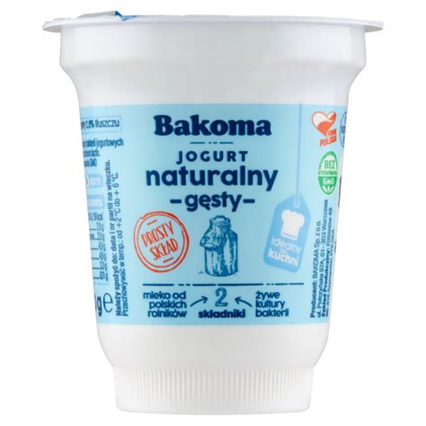 Bakoma Jogurt Naturalny G Sty G Lewiatan Grudzi Dz Che Mi Ska