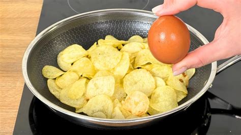 NUR 3 Zutaten Fügen Sie einfach Eier zu den Kartoffelchips hinzu es