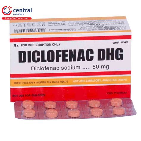 ChÍnh HÃng Thuốc Diclofenac 50mg Dhg Kháng Viêm Giảm đau