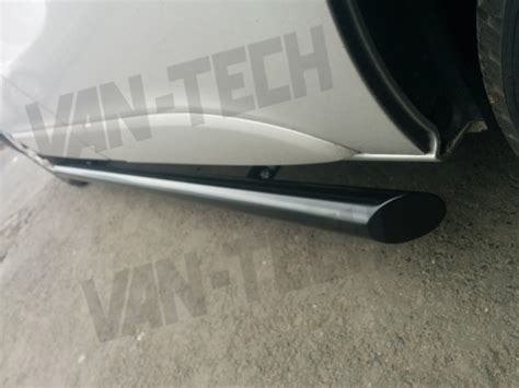 Trafic Vivaro Primastar SWB LWB Black Slashed End Side Bars Van Tech