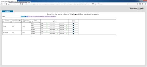 Honda Accord Hybrid 2020 Wiring Diagrams