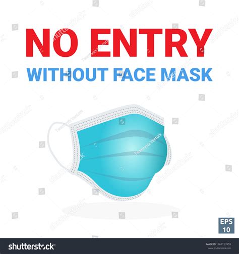 No Entry Without Face Mask Or Wear A Mask Icon Royalty Free Stock