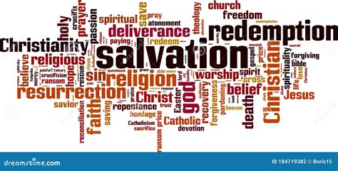 Salvation Word Cloud Stock Vector Illustration Of Heaven