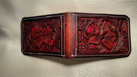 Mens Leather Wallet Custom Leather Wallet Hand Tooled - Etsy