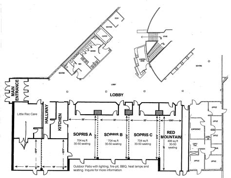 Room Layout and Seating Capacity | Glenwood Springs Parks & Recreation, CO