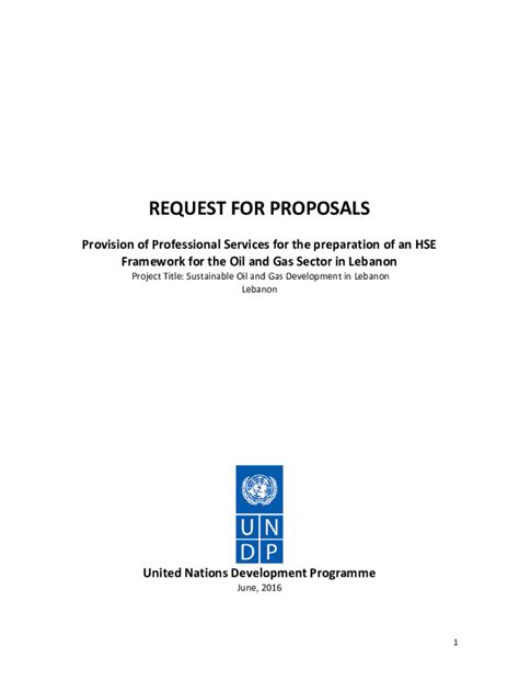 Fillable Online Procurement Notices Undp Procurement Notices