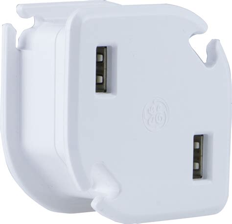 Ge Port Usb A Wall Charger With Cable Management Folding Plug White