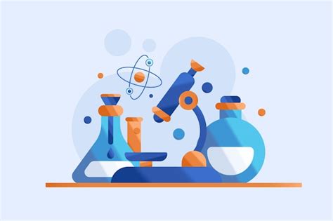 Ilustración de ciencia e investigación Vector Premium